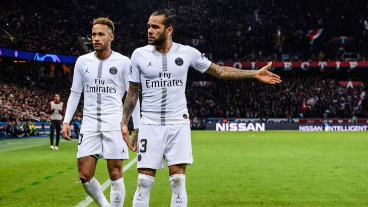 Neymar et Dani Alves (ex-PSG)